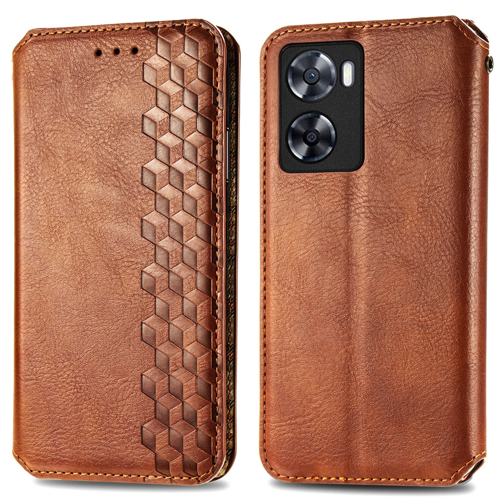 For Oppo A57 4G Imprinting Rhombus Magnetic Auto-Absorbed Flip Leather Phone Case Stand Wallet Anti-drop Cover For Oppo A57 4G Imprinting Rhombus Magnetic Auto-Absorbed Flip Leather Phone Case Stand Wallet Anti-drop Cover